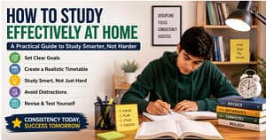 Latest News & Updates 31 How to study effectively at home with a focused student using effective study techniques and a well-organized study space.